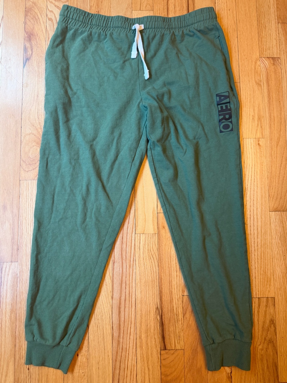 Aeropostale Olive Green Men's Joggers with Drawstring